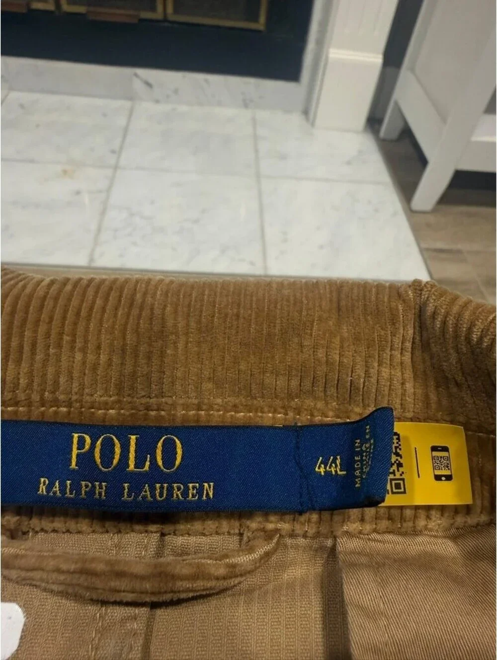 Polo Ralph Lauren Corduroy Blazer Sport Coat Tan Brown 44L